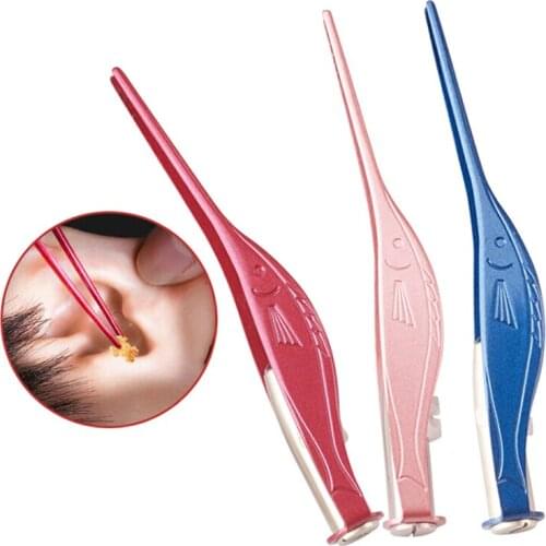 Electric Ear Cleaner Cleaning Device LED Flashlight Earpick Wax Removal Tweezer Luminous Kids Curette Ear Cleaner Tool