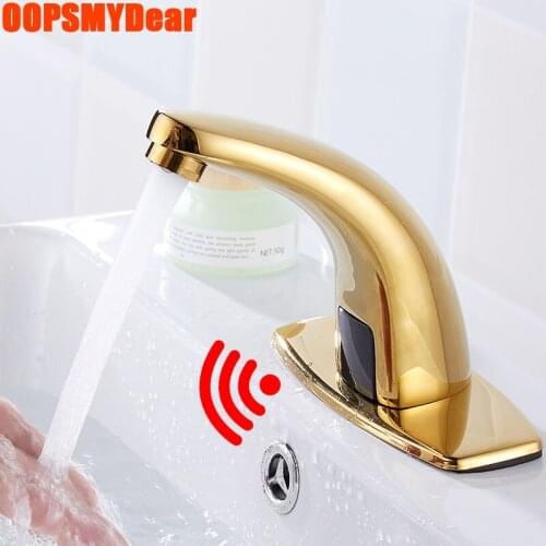 Infrared Motion Sensor Faucet Bathroom Smart Touchless Tap Basin Sink Rose Gold Kraan Deck Mount Modern Luxury Black Torneira
