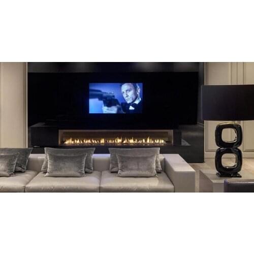 Inno-Fire 60 inch silver or black wifi real fire indoor intelligent bio ethanol built in fireplace