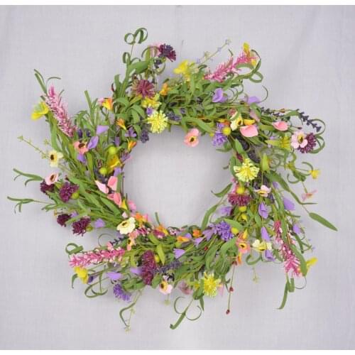 Fake Flower Garland Silk Artificial Rose Flower Wreaths Door Hanging Perfect Gift For Wedding Decoration Home Party Window Decor