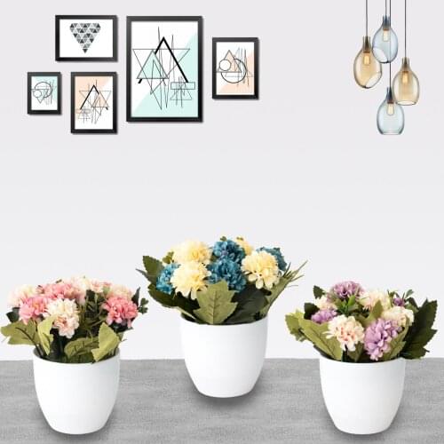 5colors (including pot) Artificial Potted Plants Simulation Bonsai Fake Flower Home Cafe Garden Ornament Hotel Garden Decor