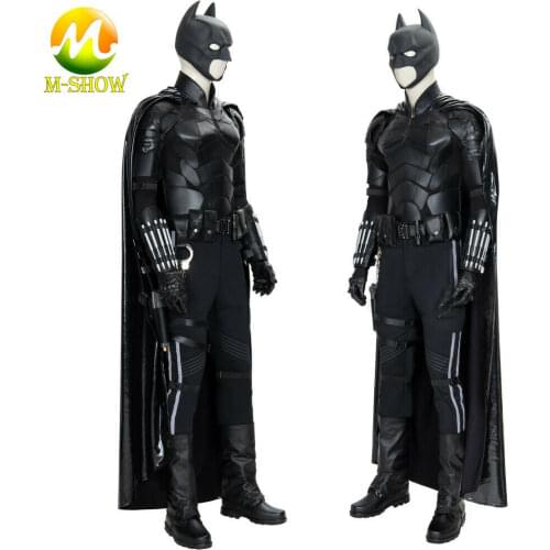 The Bat 2021 Cosplay Costume Robert Pattinson Batsuit Bruce Wayne Costume Luxious Outfit Men for Armor Suit Halloween Uniforms