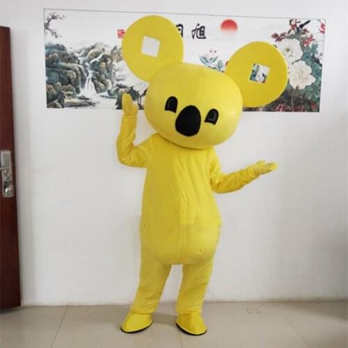 Yellow Mouse Mascot Costume Suit Cosplay Party Game Fancy Dress Outfits Advertising Promotion Carnival Halloween Xmas Easter New