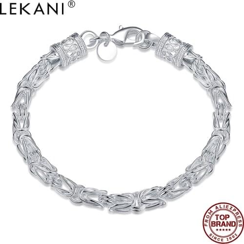 LEKANI Fashion Silver Plated Bracelet Creative Mens Bracelet Boutique Classic Romantic Party Fine Jewelry Trend Hot Sale 2021