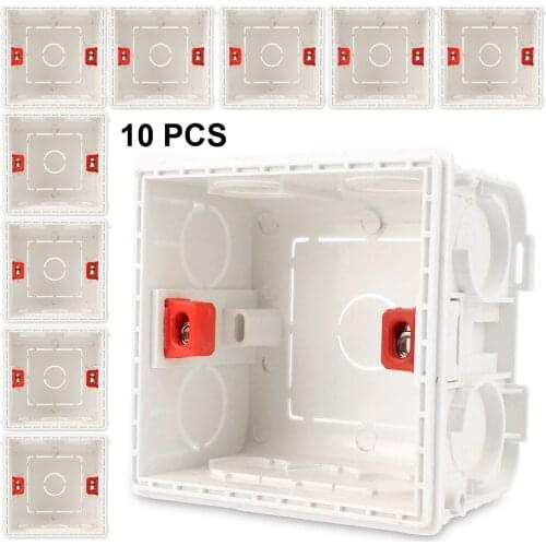50mm Depth Wall-mounted Switch Socket Junction Box Adjustable Concealed Internal Mounting Cassette Boxes 86 Type