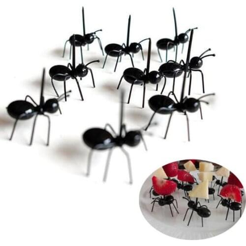 New ant shaped fruit fork party ant toothpick