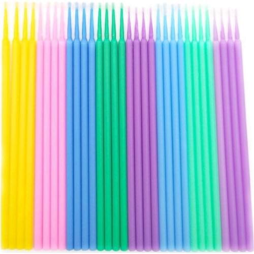 100pcs/lot one-time cotton micro brush applicator Eyelash Removal Cleaning Stick Makeup Remover Tool