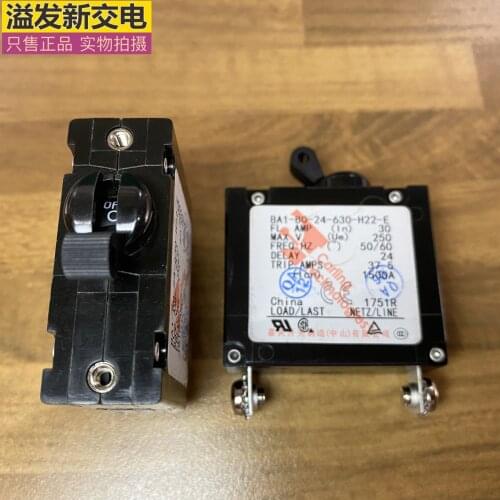 Original new 100% BA1-B0-24-630-H22-E 30A 250V 1P equipment circuit breaker