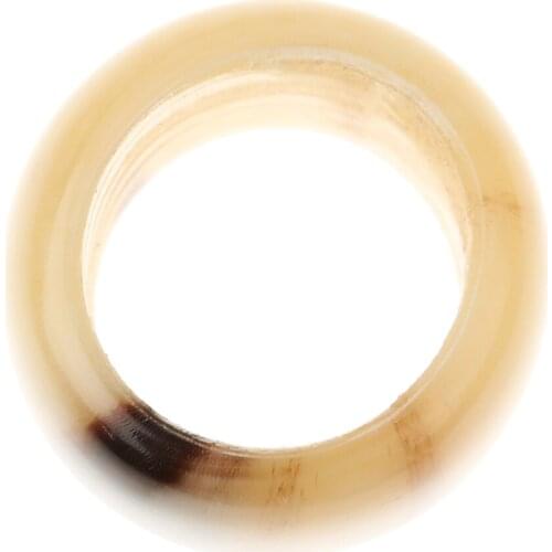 Simple Tubular Buffalo Horn Silk Scarf Ring Clip Buckle Women Accessory Gift