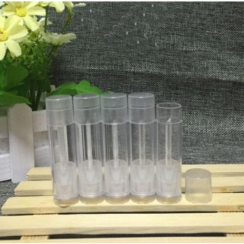 Capacity 6g 500pcs/lot Transparent plastic AS lipstick tube, plastic lip balm tube, 6ml empty lipstick tube