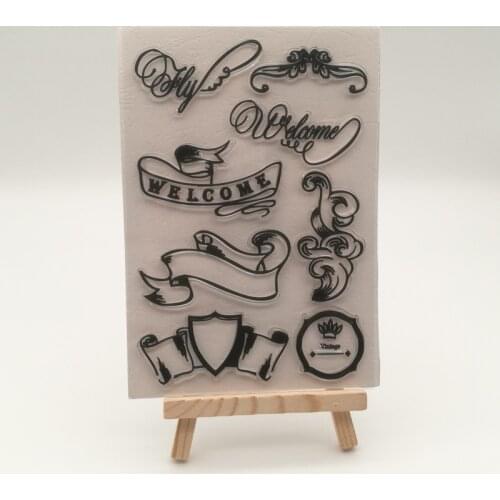 Welcome tag Transparent stencil for DIY Scrapbooking/Card Making/Kids Christmas Fun Decoration Supplies