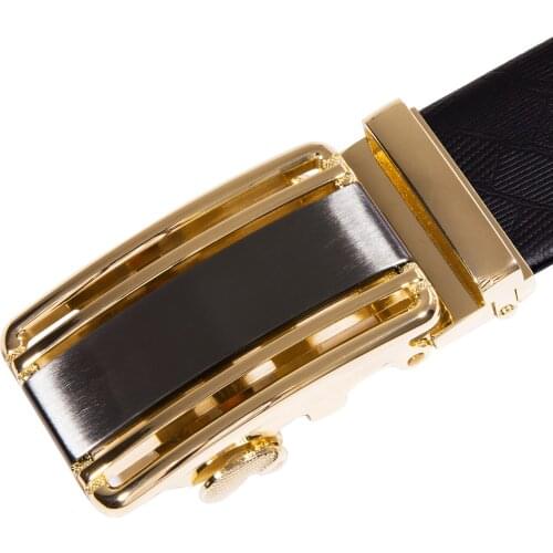 PK-2083 Barry.Wang 110 cm-160 cm Mens' Belts Automatic Alloy Buckle Luxury Cow Leather Designer Belts For Mens Wedding Business