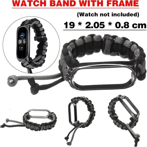 Fashion Nylone Parachute Cord Strap For Xiaomi Mi Band 5 / 5 NFC Casual Sport Wrist Bands Smart Watch Replacement Accessories