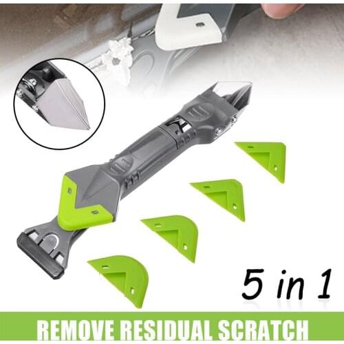 Silicone Remover Caulk Finisher Cleaning Blade 5In1 Sealant Smooth Scraper Grout Kit Tools Plastic Hand Tools Set Accessories