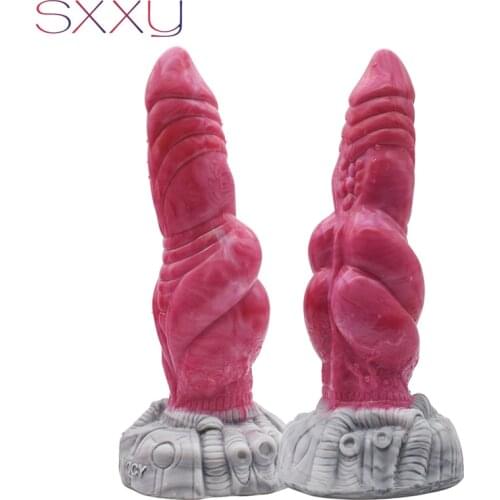 SXXY Sharp Monster Dildo with Big Knot for Women Vagina Masturbator Anus Stimulate Adults Anal Toys Stimulation Sex Massager