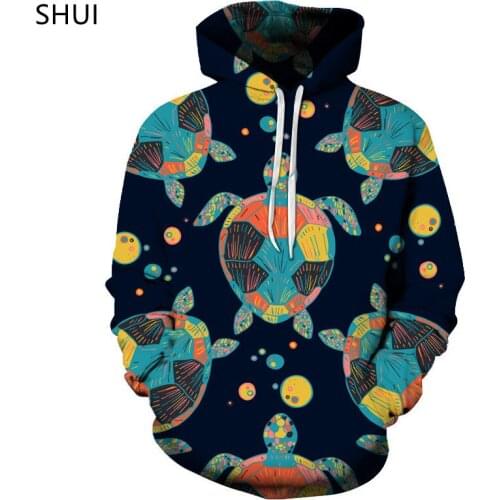 2021 summer new cute 3D animal print hoodie men and women Harajuku hoodie spring and summer casual loose niche fashion sweater
