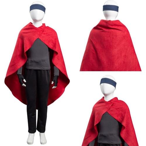 Wanda Vision Billy Cosplay Costume Outfits Red Cape Uniform Suit Halloween Carnival Costume for Kid