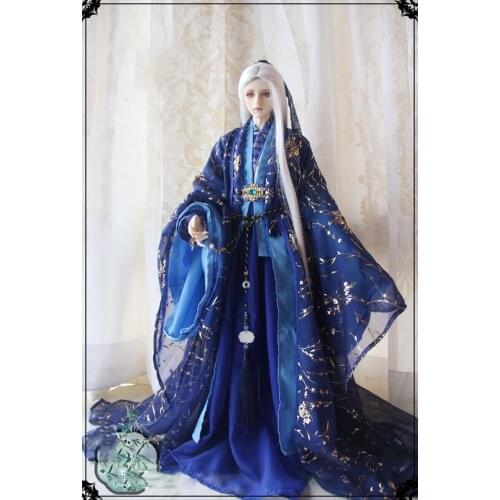 1/4 1/3 BJD Clothes Accessories Chinese Ancient Costum Hanfu Dress Warrior Outfit For BJD/SD ID72 Strong Uncle 80cm Doll A0689