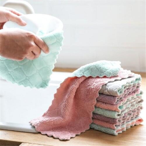 1pc Super Absorbent Microfiber kitchen dish Cloth High-efficiency tableware Household Cleaning Towel kichen tools gadgets cosina