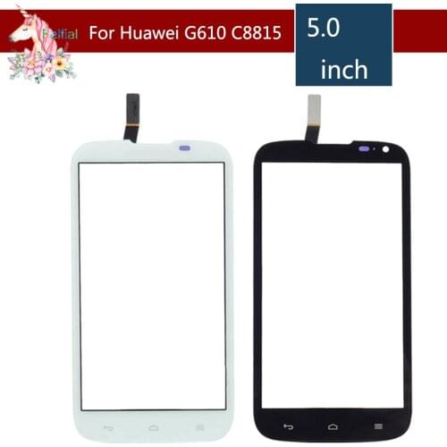 10pcs/lot 5.0" For Huawei Ascend G610 C8815 LCD Touch Screen Digitizer Sensor Outer Glass Lens Panel Replacement
