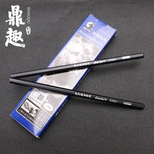 12 Pcs/Box Painting Pencils Carbon Black Refined Carton Packaging Excellent Student Stationery Drawing Pencil TC501