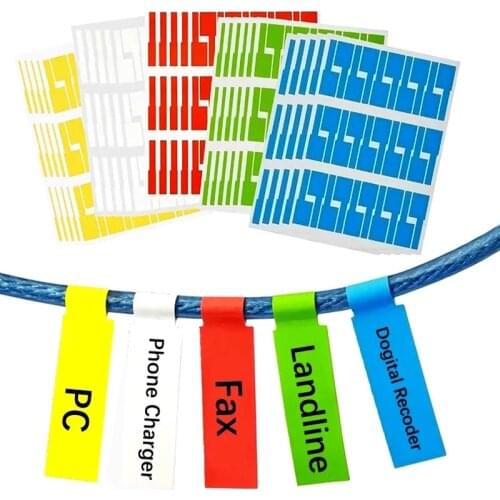 150Pcs Cable Label Sticker Waterproof Network PC UTP Wire Cable Tie Marker Marking Organizer Tag Management Tool Label Sticker