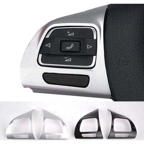 2Pcs Steering Wheel Insert Cover Badge Trim Ornament for VW Golf Jetta PASSAT CC