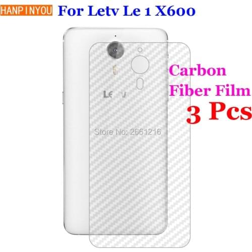 3 Pcs/Lot For Letv LeEco Le 1 One X600 5.5" 3D Non-slip Clear Carbon Fiber Back Film Screen Protector Protective Sticker