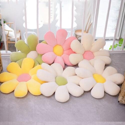 40-80cm colorful daisy flower plush pillow toy cartoon plant stuffed doll ground chair cushion sofa child couple birthday gift