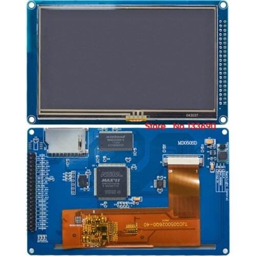 5 inch TFT touch LCD module MD050SD Industrial Immunity,Internal module using CPLD + SDRAM driven RGB interface display