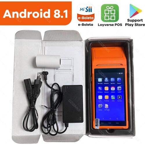Android 8.1 Mini POS PDA Terminal Wifi Simcard For Retail Business Loyverse POS APP with 58mm Thermal Printer BT Wireless