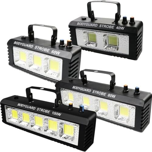 ALIEN RGB White DJ Disco Strobe Lights 40W 60W 80W 100W Remote Control Sound Flash Party Wedding Holiday Stage Lighting Effect