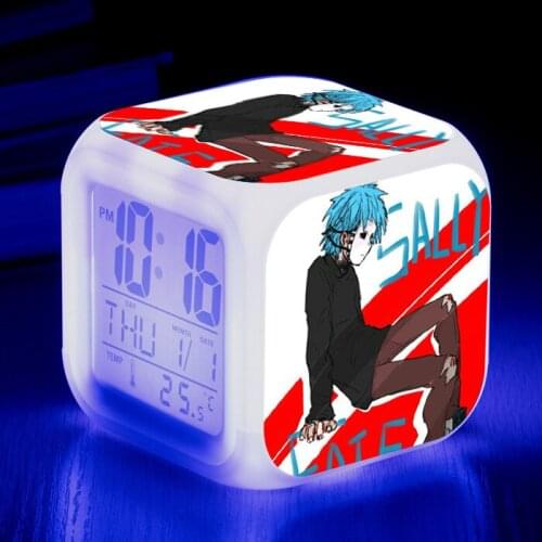 7 Color LED Night Light Clock Children Alarm Clock and Thermometer Stylish Childrens Bedroom Fun Decorations Christmas Gifts