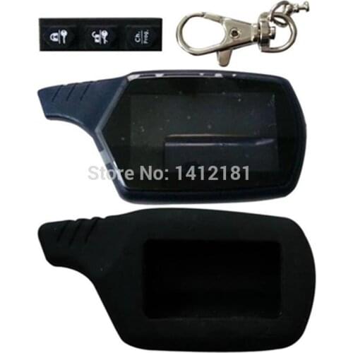 B9 Body Shell Keychain Case + Silicone Key Case for 2 Way Car Alarm LCD Remote Control Starline B9/B6/A91/A61 KGB FX-7 FX7 FX 7