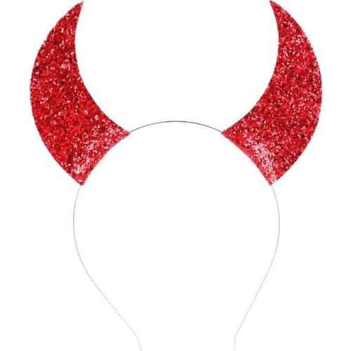 Kids Devil Horn Headband Fashion Hair Hoop Lovely Gift Purim Party Photo Props Carnival Masquerade Headwear Decor Accessories