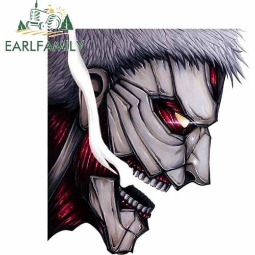 EARLFAMILY 13cm x 11.4cm For Attack on Titan Fine Car Stickers DIY Graphics Decal Personality Creative Sticker Bumper Decoration