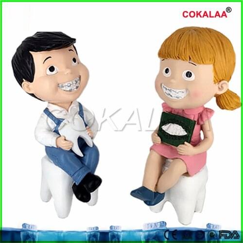 Good quality 1pc Dental Artware Teeth Handicraft Dentist Gift Resin Crafts Dental Clinic Decoration Furnishing Articles Creative