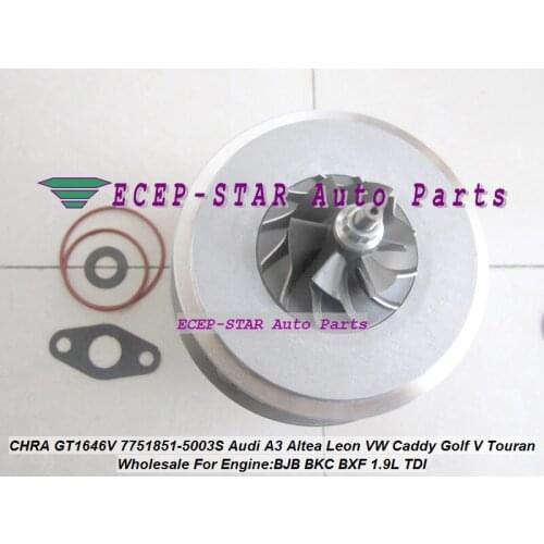 Turbo CHRA Cartridge Core CT1646V 751851-5003S 751851 751851-0001 751851-0002 For AUDI A3 Altea For VW Passat BJB BXE 1.9L TDI