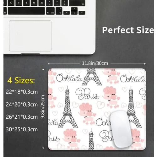 Paris Mouse Pad DIY Print Paris Love Eiffel Tower Ohlala France Eiffel Tower Pattern Paris Pattern