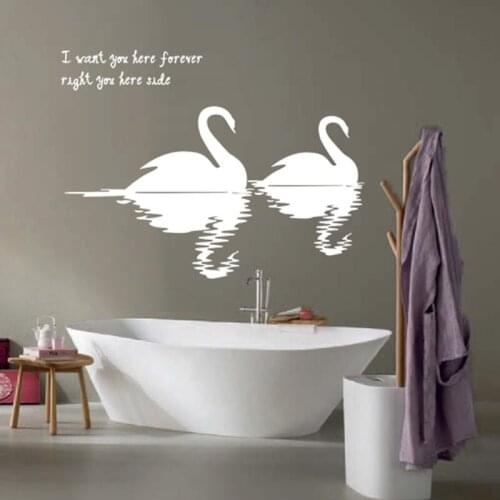 Creative Swan Lake Wall Sticker Home Decoration Living Room TV Background Wall Decor Bedroom Art Decals Aesthetic