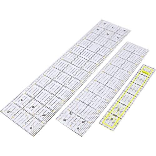 30/45/60cm Quilting Sewing Patchwork Ruler Cutting Tool Thick Transparent DIY