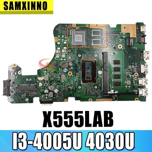 Akemy X555LAB Mianboard For ASUS X555LA F555L K555L X555L X555LD Laptop Motherboard 100% Test OK I3-4005U 4030U 4G-RAM