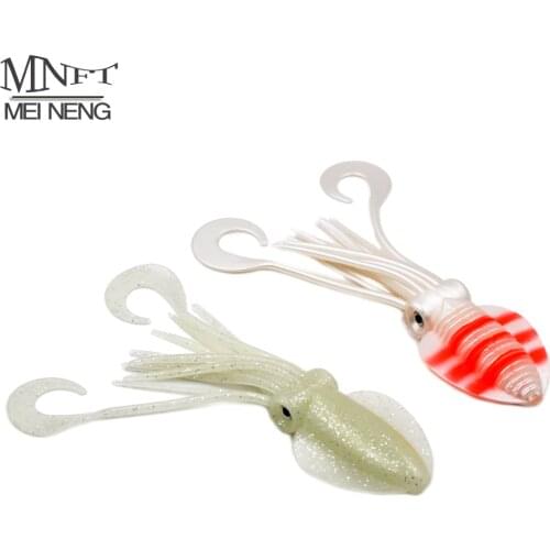 MNFT 12cm/15cm/18cm UV Squid Jig Fishing Tuna Lures Sea Fishing Wobbler Silicone Lure Octopus Calamar Soft Bait