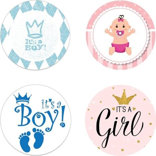 Lovely Baby Shower Party Decorations Stickers Gender Reveal Party Gift Labels Sticker DIY Crafts Kids Gift Birthday/Baby Shower