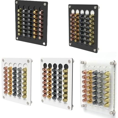 2021 Nespresso Coffee Capsule Holder Wall Mounted Coffee Pod Display Rack Coffee Pod Shelves Storage 35PCS Capsule Coffeeware