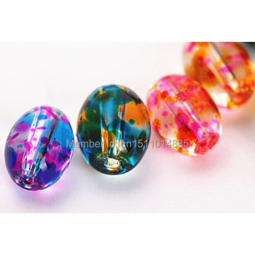Wholesale 6*8MM Mixed Colorful Glass Loose Beads For Europe Jewelry Bracelet&Necklace Findings 200pcs/lot FL22