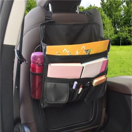 Car Backseat Organizer Universal Automobile Seat Back Storage Bag Stowing Tidying Box Multifunction Organizers Black