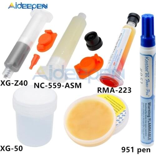RMA-223 XG-Z40 XG-50 NC-559-ASM 10cc Soldering Flux DIY Solder Soldering Paste FPC/PCB Board Welding Repair 951 Soldering Pen