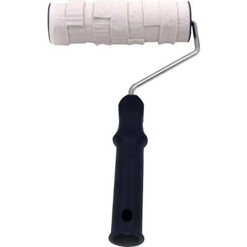 Portable 8" DIY Patterned Paint Roller Decorative Rubber Roller Household Rubber Paint Roller DIY Wall Texture Art Brush