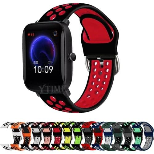 20mm Silicone Strap For Huami Amazfit Bip U Pro/S Lite Smart band Bracelet for Amazfit Bip U/GTS 2E Replacement Belt Accessories